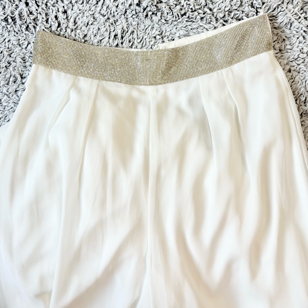 NWT Miss Avenue White Wide Leg 2pc pant set - Picture 4 of 7